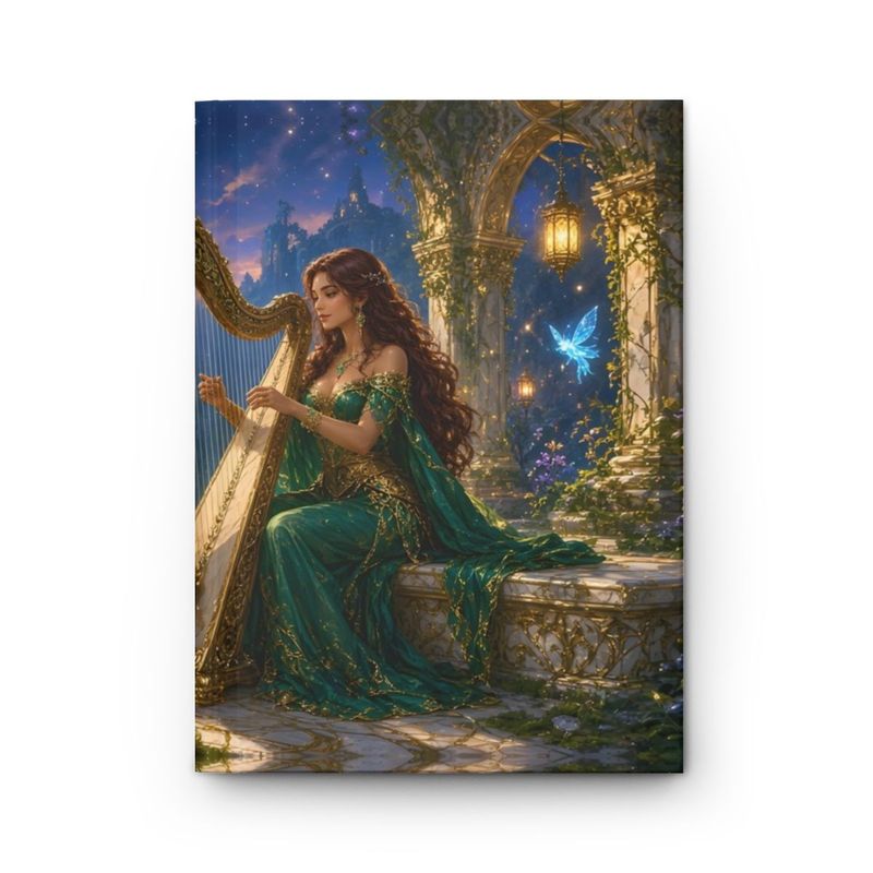 Starlight Waterfall Harp Bard Hardcover Journal - High Fantasy Elven Sanctuary Lined Notebook, Fantasy RPG Campaign Diary - Redwood Roots Starlight Waterfall Harp Bard Hardcover Journal - High Fantasy Elven Sanctuary Lined Notebook, Fantasy RPG Campaign Diary - Redwood Roots